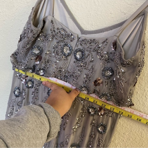 Adrianna Papell Floral Beaded Gown Serenity Multi size 4 - Picture 12 of 16